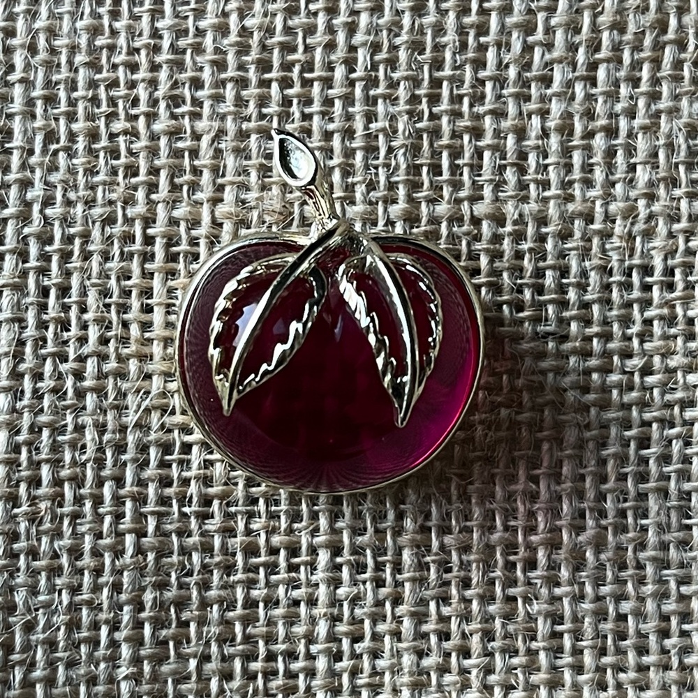 Sarah Coventry Vintage Lucite Jelly Belly Apple Brooch